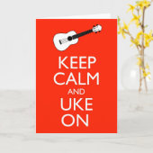 Behalten Sie Ruhe und Uke an! Karte (Gelbe Blume)
