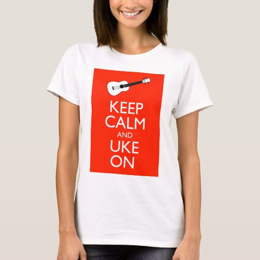 Behalten Sie Ruhe und Uke an! T-Shirt (Vorderseite)