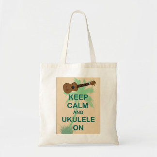 Behalten Sie Ruhe und Ukulele auf Tragetasche