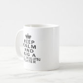 Behalten Sie Ruhe und umarmen Sie Brasilianer Kaffeetasse (Vorderseite Links)