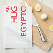 Behalten Sie Ruhe und umarmen Sie ein Egyptologist Geschirrtuch (Viertel Falte)