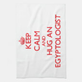 Behalten Sie Ruhe und umarmen Sie ein Egyptologist Geschirrtuch (Vertikal)