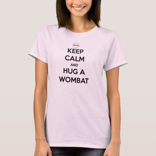 Behalten Sie Ruhe und umarmen Sie ein Wombat T-Shirt (Vorderseite)