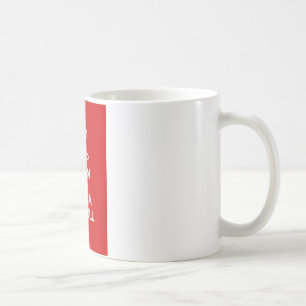 Behalten Sie Ruhe und umarmen Sie eine Grube Stier Kaffeetasse