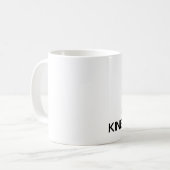 Behalten Sie Ruhe und umarmen Sie einen Kaffeetasse (Vorderseite Links)