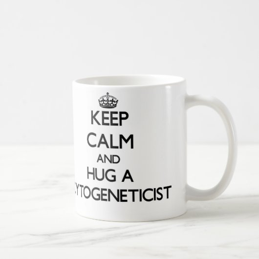 Behalten Sie Ruhe und umarmen Sie einen Kaffeetasse (Rechts)