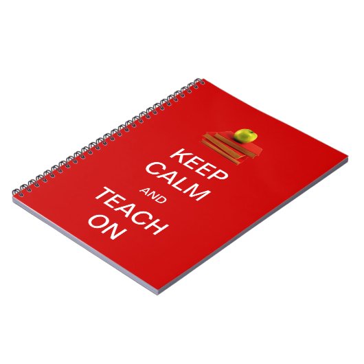 Behalten Sie Ruhe und unterrichten Sie an Notizblock (Linke Seite)