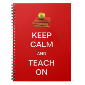 Behalten Sie Ruhe und unterrichten Sie an Notizblock (Vorderseite)