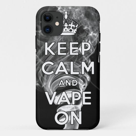 Behalten Sie Ruhe und Vape an Case-Mate iPhone Hülle (Rückseite)