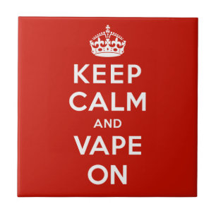 Behalten Sie Ruhe und Vape an Fliese