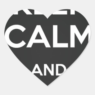 Behalten Sie Ruhe und Vape an Herz-Aufkleber