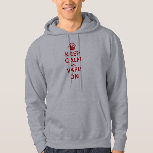 Behalten Sie Ruhe und Vape an Hoodie (Vorderseite)