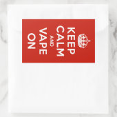 Behalten Sie Ruhe und Vape an Rechteckiger Aufkleber (Tasche)