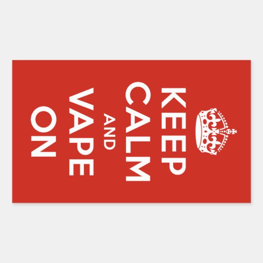 Behalten Sie Ruhe und Vape an Rechteckiger Aufkleber (Vorderseite)