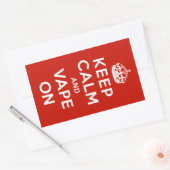 Behalten Sie Ruhe und Vape an Rechteckiger Aufkleber (Umschlag)