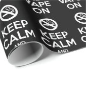 Behalten Sie Ruhe und Vape auf motivierend ~ Geschenkpapier (Rolleneckpunkt)