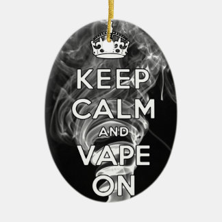 Behalten Sie Ruhe und Vape auf Verzierung Keramik Ornament