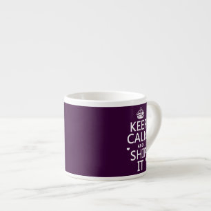 Behalten Sie Ruhe und versenden Sie sie (Herzen) Espressotasse