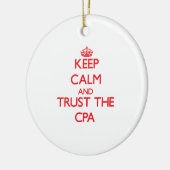 Behalten Sie Ruhe und vertrauen Sie dem Cpa Keramik Ornament (Links)