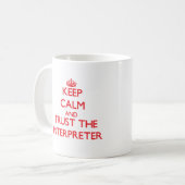 Behalten Sie Ruhe und vertrauen Sie dem Kaffeetasse (Vorderseite Links)