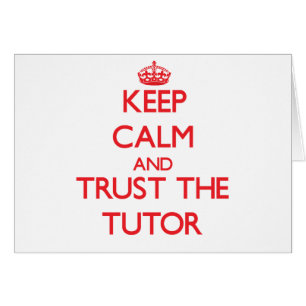 Behalten Sie Ruhe und vertrauen Sie dem Tutor