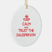 Behalten Sie Ruhe und vertrauen Sie dem Verkäufer Keramikornament (Rechts)