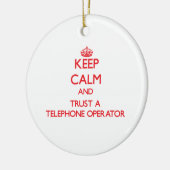 Behalten Sie Ruhe und vertrauen Sie einem Keramik Ornament (Links)
