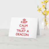 Behalten Sie Ruhe und vertrauen Sie einer Diakon Karte (Gelbe Blume)