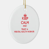 Behalten Sie Ruhe und vertrauen Sie einer Keramik Ornament (Rechts)