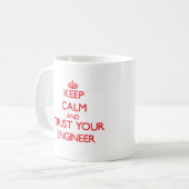 Behalten Sie Ruhe und vertrauen Sie Ihrem Kaffeetasse (Vorderseite Links)