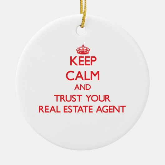 Behalten Sie Ruhe und vertrauen Sie Ihrem Keramikornament (Vorne)