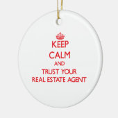 Behalten Sie Ruhe und vertrauen Sie Ihrem Keramikornament (Links)