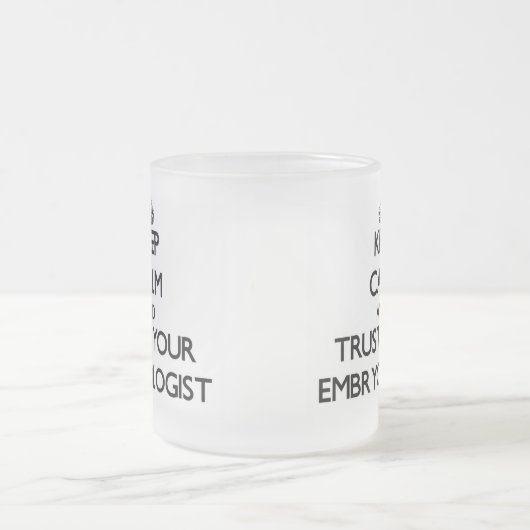 Behalten Sie Ruhe und vertrauen Sie Ihrem Mattglastasse (Mittel)