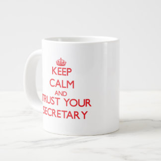 Behalten Sie Ruhe und vertrauen Sie Ihrem Sekretär Jumbo-Tasse