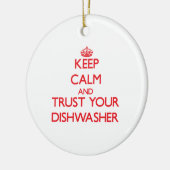 Behalten Sie Ruhe und vertrauen Sie Ihrer Keramikornament (Links)