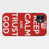 Behalten Sie Ruhe-und Vertrauens-Gott Case-Mate iPhone Hülle (Rückseite (Horizontal))