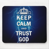 Behalten Sie Ruhe-und Vertrauens-Gott Mousepad (Vorne)