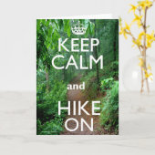 Behalten Sie Ruhe und Wanderung an Karte (Gelbe Blume)