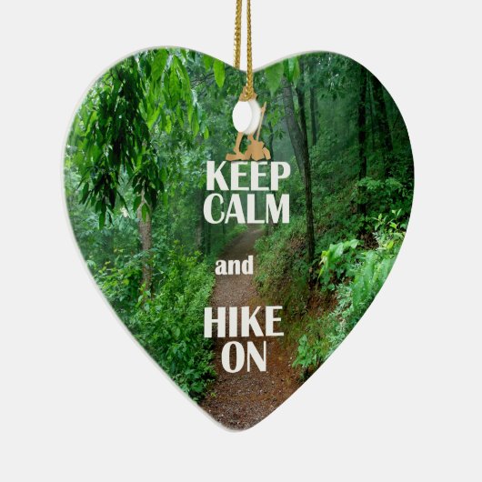 Behalten Sie Ruhe und Wanderung an Keramikornament (Rechts)