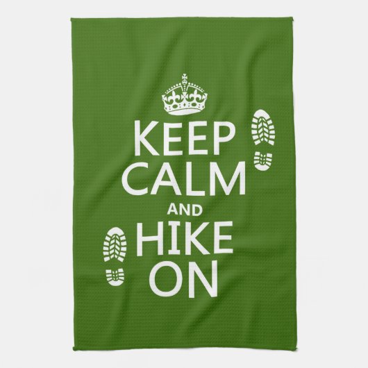 Behalten Sie Ruhe und Wanderung auf (irgendeine Geschirrtuch (Vertikal)