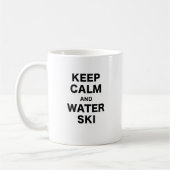 Behalten Sie Ruhe und Wasser-Ski Kaffeetasse (Links)