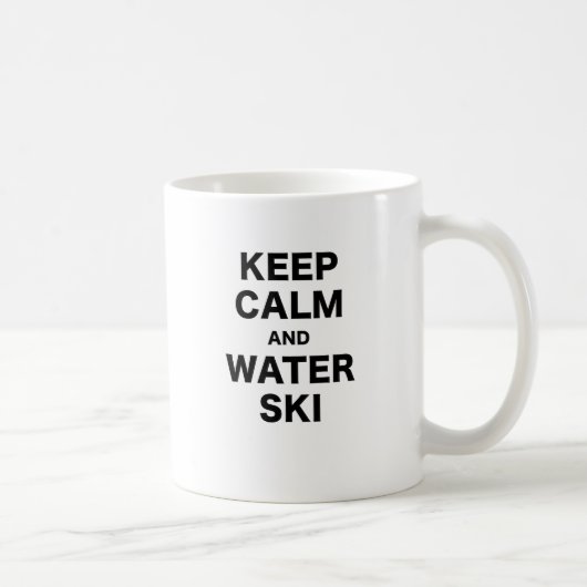 Behalten Sie Ruhe und Wasser-Ski Kaffeetasse (Rechts)