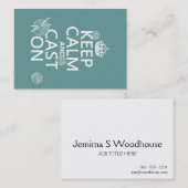 Behalten Sie Ruhe und werfen Sie an - alle Farben Visitenkarte (Vorne/Hinten)