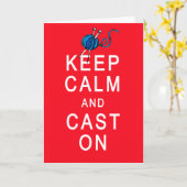 Behalten Sie Ruhe und werfen Sie auf strickendem Karte (Gelbe Blume)