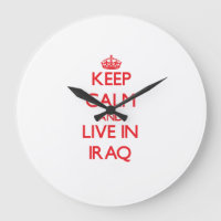 Behalten Sie Ruhe und wohnen Sie im Irak