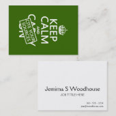 Behalten Sie Ruhe und zitieren Sie Ihre Quellen Visitenkarte (Vorne/Hinten)