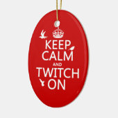 Behalten Sie Ruhe und Zuckung auf (irgendeine Keramikornament (Links)