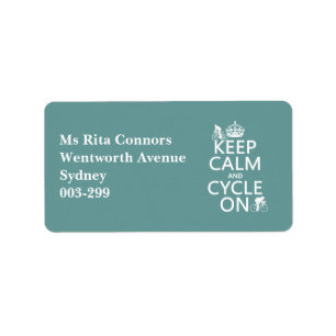 Behalten Sie Ruhe und Zyklus auf (in irgendeiner Adressaufkleber
