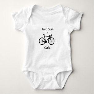 Behalten Sie Ruhe und Zyklus Baby Strampler