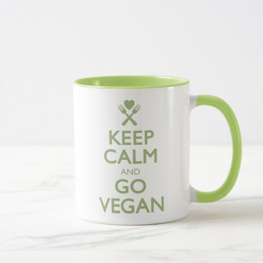Behalten Sie Ruhe, vegan zu gehen Tasse (Rechts)